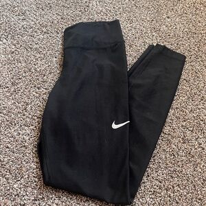 Nike Dri-fit Black Leggings with White Logo